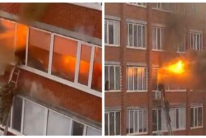 Взрыв в жилом доме в Уральске попал на видео