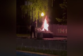 ️В Воронеже мигранта, который сжёг цветы и венки у памятника Славы, приговорили к сроку в колонии