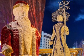 "Зомби или киборги?": жители Нижневартовска раскритиковали гигантские новогодние фигуры без лиц на площади города