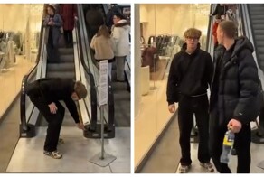 Парень выключил эскалатор ради видео