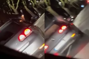 Фейерверк из автомобиля пошёл не по плану