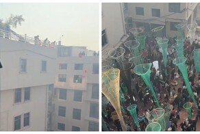 В Китае новосёлы «ловят удачу» сачками