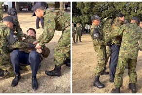 Министр обороны Японии и армейский рюкзак