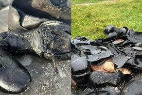 Сотни пар обуви XIX века вынесло на берег Уэльса