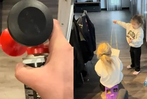 Папа пугает детей громким звуковым сигналом