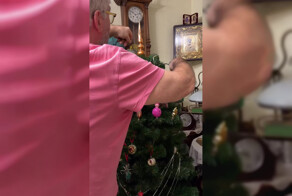 Украшение новогодней ёлки с семейными реликвиями