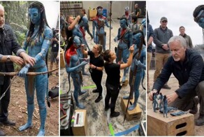 Жители планеты Пандора на съемках "Аватара"