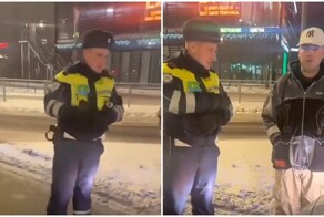 В Петербурге гаишники решили с помощью новогодней хлопушки поздравить пьяного водителя с лишением прав