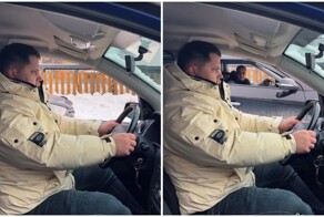 Когда подрезал его, а он подъехал на светофоре