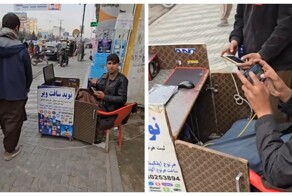 ‍Уличного торговца интернетом встретил путешественник в Афганистане