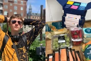 Парень показал, какие продукты можно найти в мусорном баке в Дании