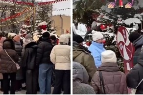 В центре столицы выстроилась очередь из тысячи человек за бесплатной помадой