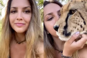 Обворожительная девушка дружит с&nbsp;гепардом