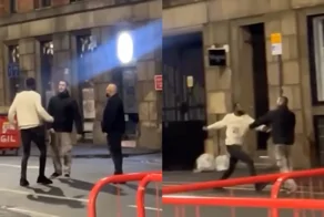 Когда пинок не удался: уличная драка в Манчестере