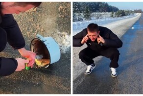 Парни проверили, на какое расстояние улетает кастрюля при взрыве петард