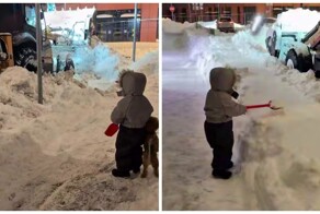 Водитель экскаватора порадовал ребёнка