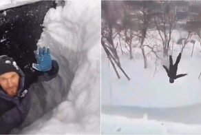 На Камчатке снегом завалило выходы из подъездов