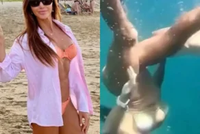 В Бразилии дайверша получила «поцелуй» от акулы