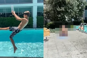 Когда снимаешь ребёнка у бассейна и случайно ловишь бонус