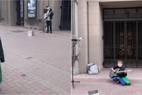 Мальчик на Арбате прекрасно исполнил песню Виктора Цоя