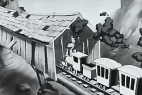 Процесс озвучки мультфильмов  в 1940-х