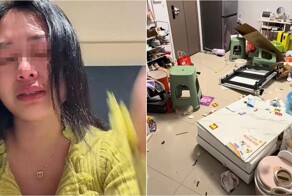 Китаец разгромил квартиру после того, как жена купила посудомоечную машину без его согласия