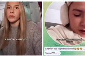 Девушка в шоке от Москвы