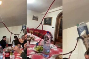 Креативная система подачи напитков за обеденным столом