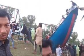 В Индии карусели крутят вручную — без механизмов и электропитания