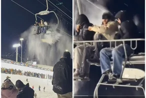 В Швейцарии хулиганы сломали подъёмник и получили снежное наказание