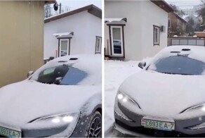 Белорусы протестировали функцию отряхивания снега на китайской иномарке