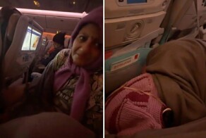 Пассажирку самолета возмутила спящая на её ягодицах женщина
