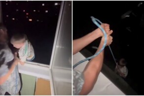 Мужчина спустил мальчика с балкона