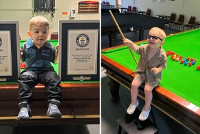 Двухлетний британец полюбил снукер
