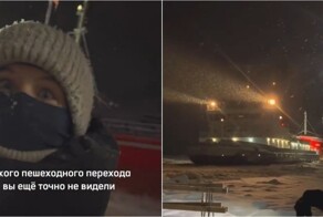 Пешеходный переход, где уступают люди