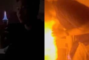 Южнокореец едва не сжёг себя, выпивая подожжённый шот