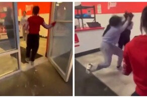 Девушка дала отпор задире