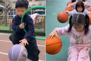 В детских садах в Китае физкультура превращена в полноценную тренировку