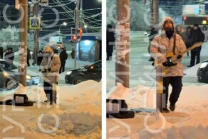 В Мурманске у Северного Нагорного концерт на электрогитаре