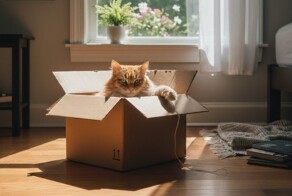 Почему кошки любят картонные коробки