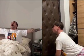 Мужик изобразил, как выглядят его шумные соседи сверху