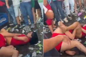 Уличная драка в Рио принимает неожиданный оборот