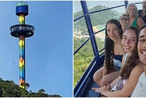 Несколько десятков туристов застряли на высоте из-за остановки аттракциона