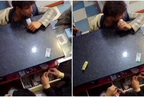 Житель Индии прокусил аккумулятор