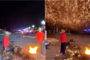 «Железные цветы» — древнее китайское шоу из расплавленного металла