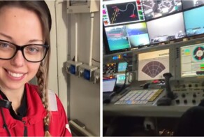 Девушка показала, как работает оператором батискафа