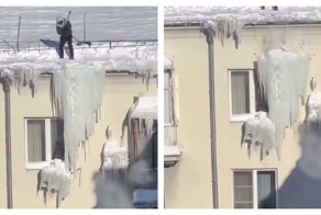 Борец с сосульками победил кондиционер в Нижнем Новгороде