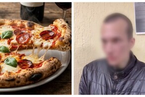 Голодный парень отобрал у курьера пиццу