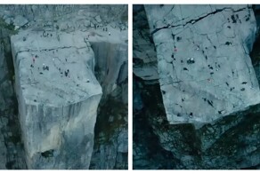 Утес Прекестулен в Норвегии