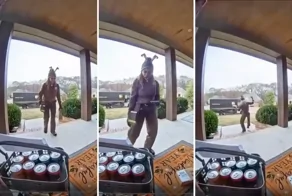 Напитки для курьера и её реакция